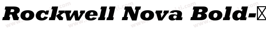 Rockwell Nova Bold字体转换